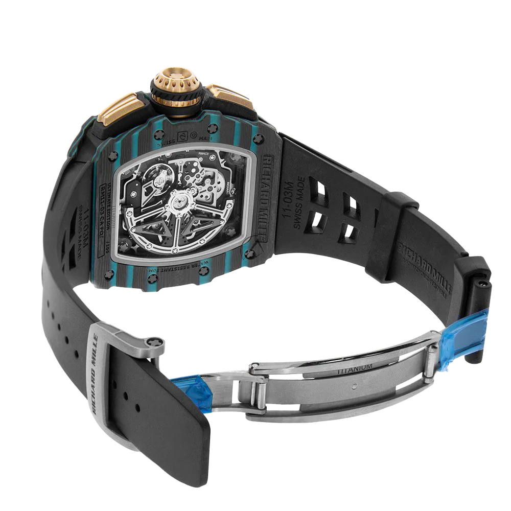 RM 11-03 Turquoise Quartz TPT, Ultimate Edition, Skeleton Dial, 50 mm