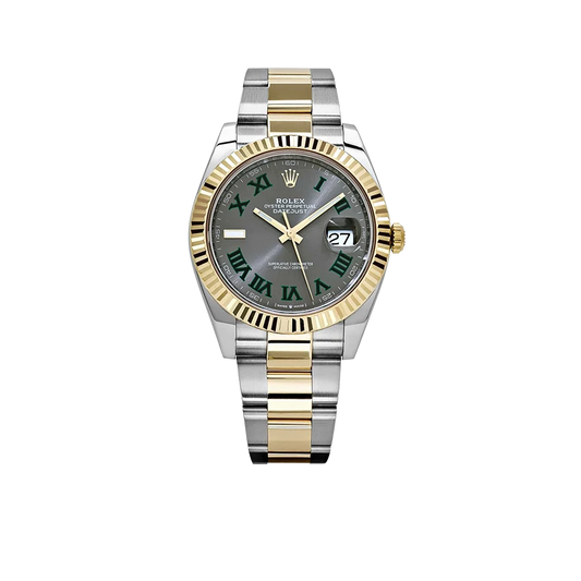 Datejust 41mm Yellow Gold Stainless Steel Wimbledon Slate Dial Oyster 126333