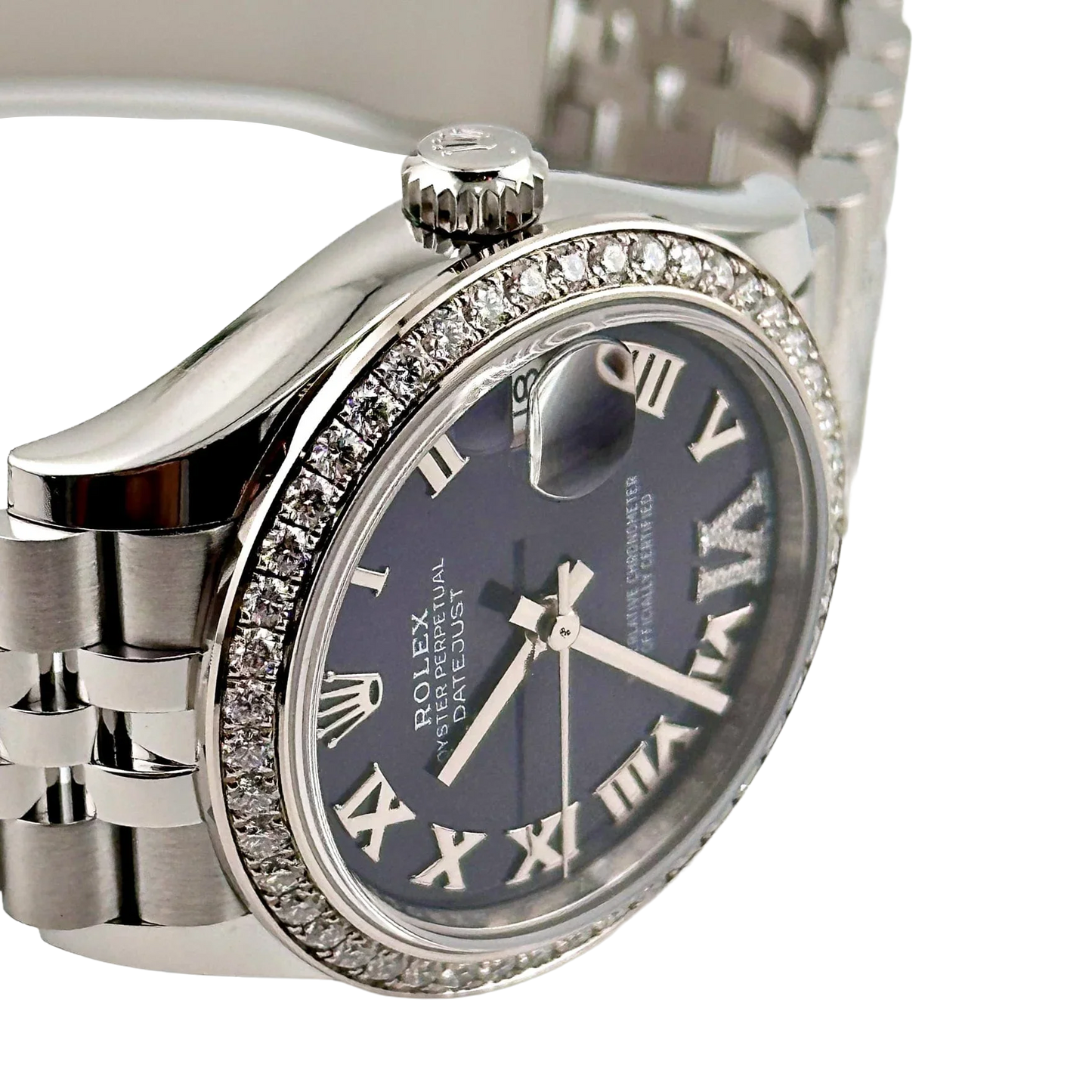 Lady-Datejust 31mm 278384RBR Stainless Steel Diamond Bezel Violet Roman Dial Jubilee