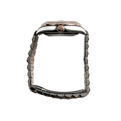 Lady-Datejust 31mm 278381RBR Stainless Steel Rose Gold Brown Roman Numerals Diamond Dial Diamond Bezel Jubilee