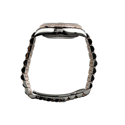 Lady-Datejust 31mm 278381RBR Stainless Steel Rose Gold Brown Roman Numerals Diamond Dial Diamond Bezel Jubilee