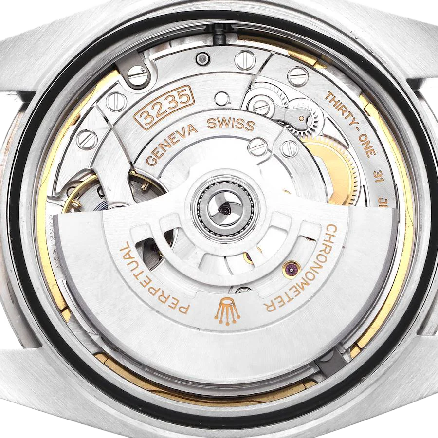 Datejust 41mm Steel White Gold Fluted Motif Dial Mens Watch 126334