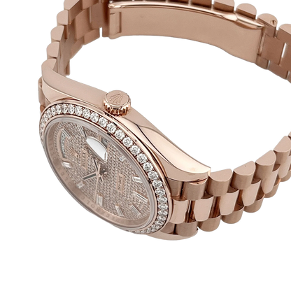 Day-Date 40 228345RBR Rose Gold Diamond Dial Diamond Bezel New 228345rbr-0002