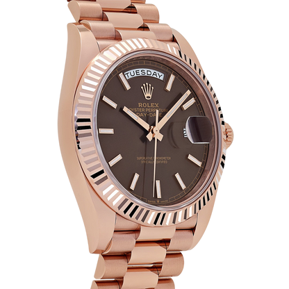 Day-Date 40mm Rose Gold Chocolate Dial m228235-0053