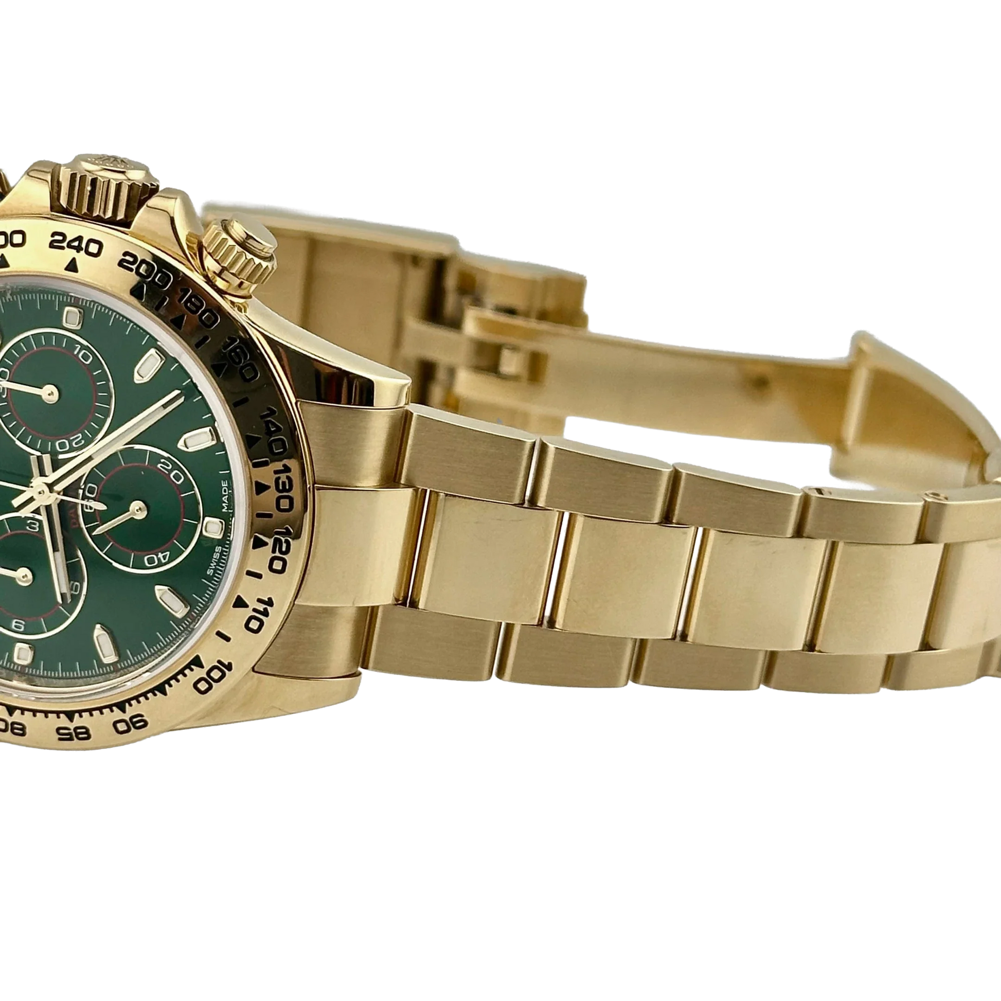 Daytona 40mm Yellow Gold John Mayer Green Dial Mens Watch 116508