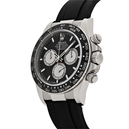 Daytona 40mm Baby Le Mans White Gold Black Dial 126519LN