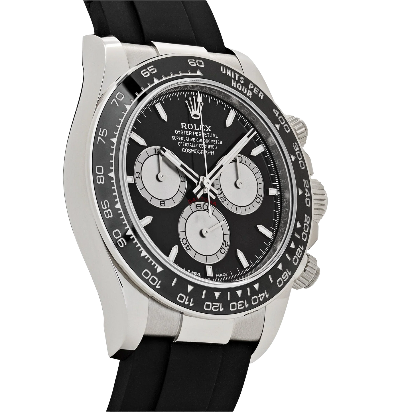 Daytona 40mm Baby Le Mans White Gold Black Dial 126519LN