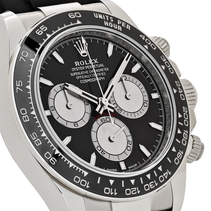 Daytona 40mm Baby Le Mans White Gold Black Dial 126519LN