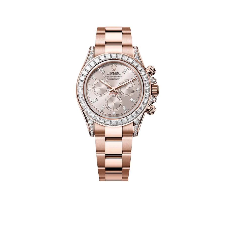 Daytona 126595TBR Rose Gold Sundust Diamond Dial Diamond Bezel
