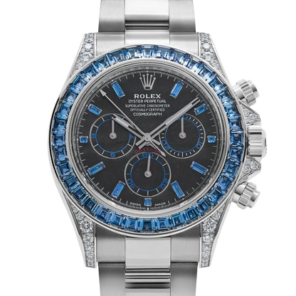 Daytona 40mm 126599TSA White Gold Silver Sheen Obsidian Dial Sapphire Bezel