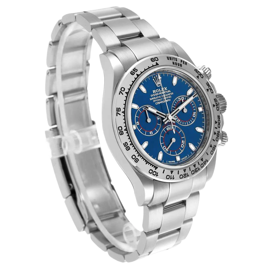 Daytona Blue Dial 40mmWhite Gold Chronograph Mens Watch 116509