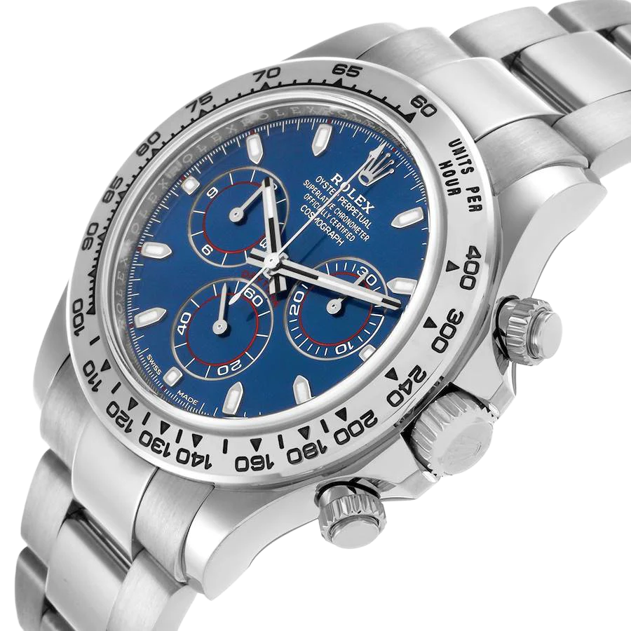 Daytona Blue Dial 40mmWhite Gold Chronograph Mens Watch 116509