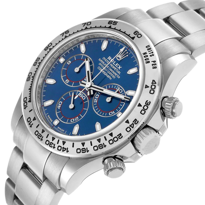Daytona Blue Dial 40mmWhite Gold Chronograph Mens Watch 116509
