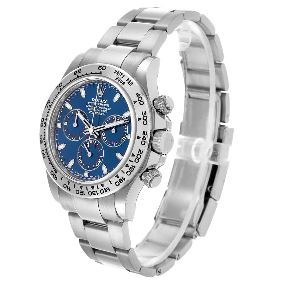 Daytona Blue Dial 40mmWhite Gold Chronograph Mens Watch 116509