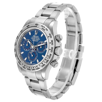 Daytona Blue Dial 40mmWhite Gold Chronograph Mens Watch 116509