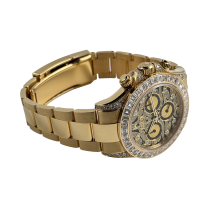 Daytona Eye of the Tiger 116598TBR Yellow Gold Diamond Dial (Super Clone)