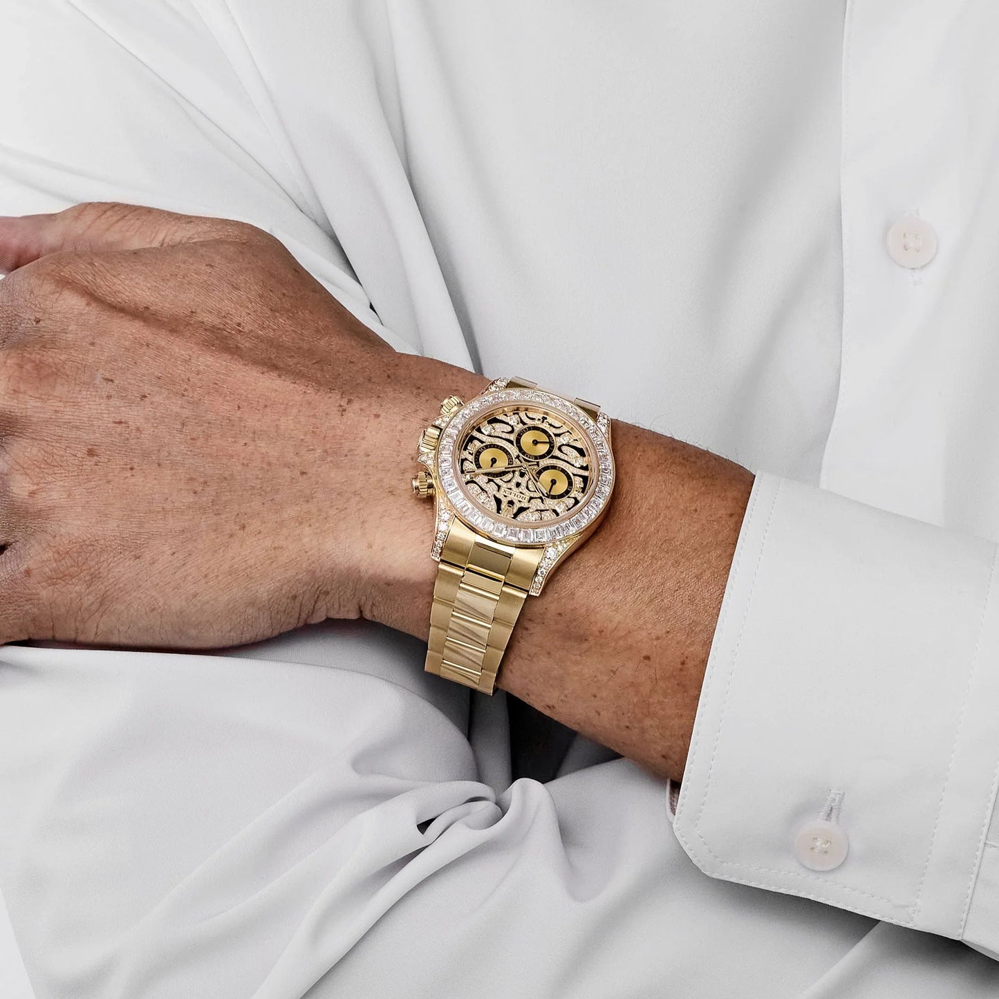 Daytona Eye of the Tiger 116598TBR Yellow Gold Diamond Dial (Super Clone)