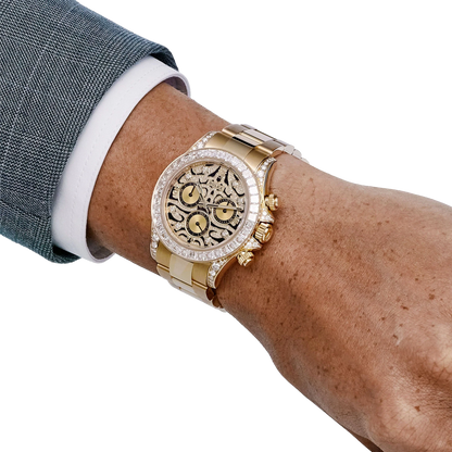 Daytona Eye of the Tiger 116598TBR Yellow Gold Diamond Dial (Super Clone)