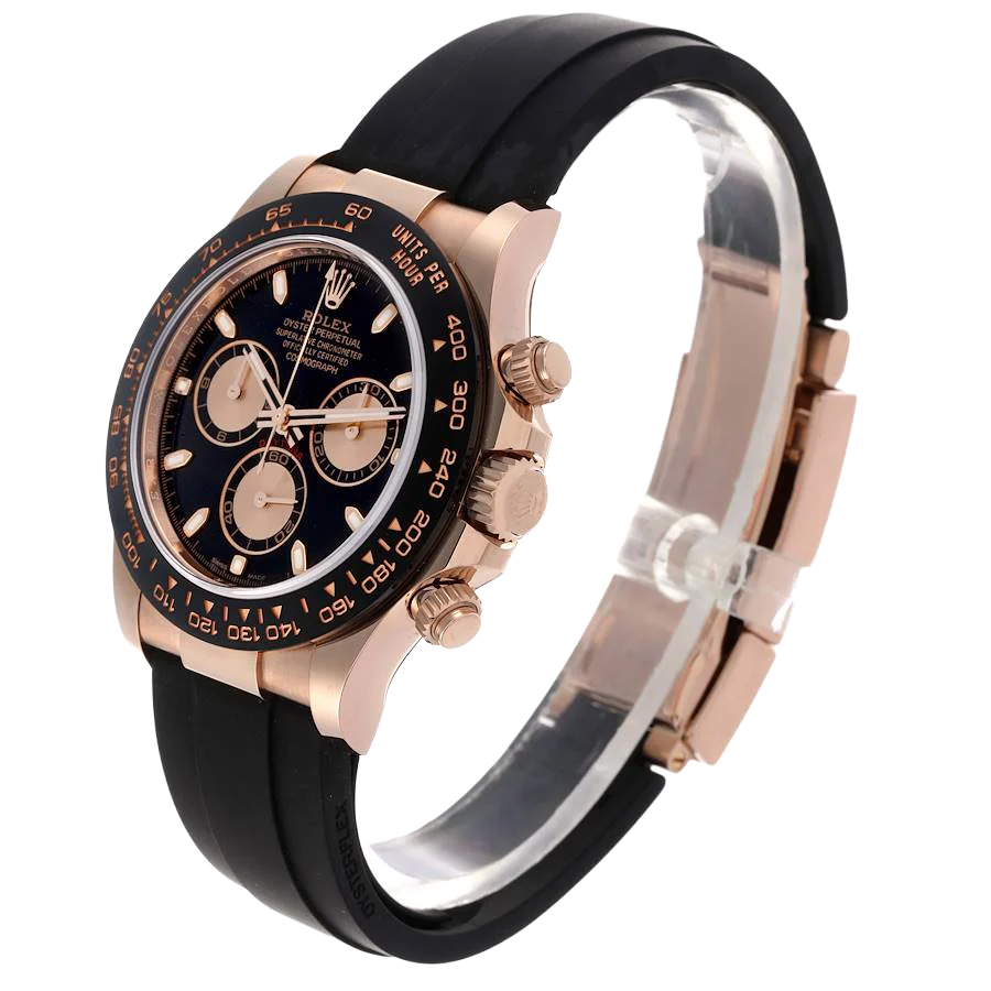 Daytona 40mm Rose Gold Oysterflex Mens Watch 116515LN