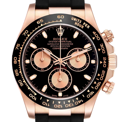Daytona 40mm Rose Gold Oysterflex Mens Watch 116515LN