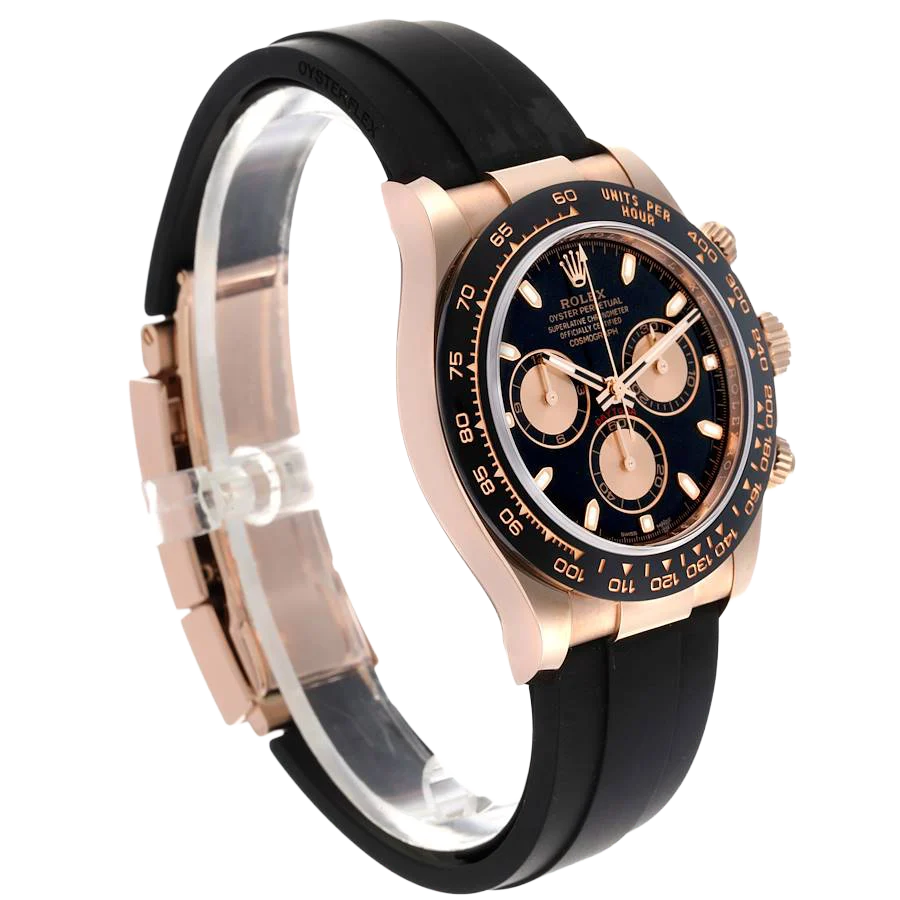 Daytona 40mm Rose Gold Oysterflex Mens Watch 116515LN