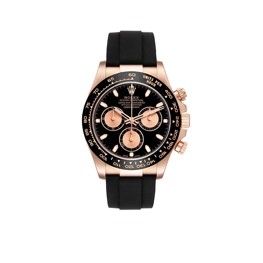Daytona 40mm Rose Gold Oysterflex Mens Watch 116515LN