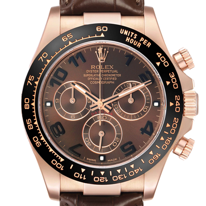 Daytona 40mm Rose Gold Chocolate Dial Mens Watch 116515