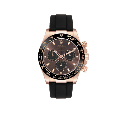 Daytona 40mm Rose Gold Oysterflex Chocolate Dial Mens Watch 116515