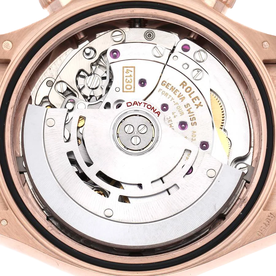 Daytona 40mm Rose Gold Oysterflex Chocolate Dial Mens Watch 116515