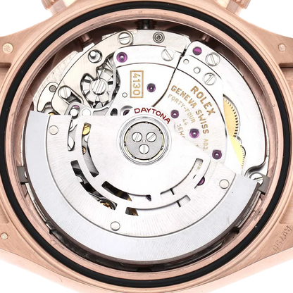 Daytona 40mm Rose Gold Oysterflex Chocolate Dial Mens Watch 116515
