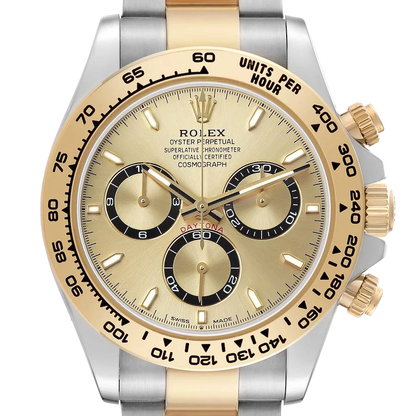 Daytona Steel Yellow Gold Champagne Dial Mens Watch 126503