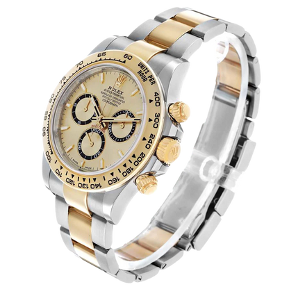 Daytona Steel Yellow Gold Champagne Dial Mens Watch 126503
