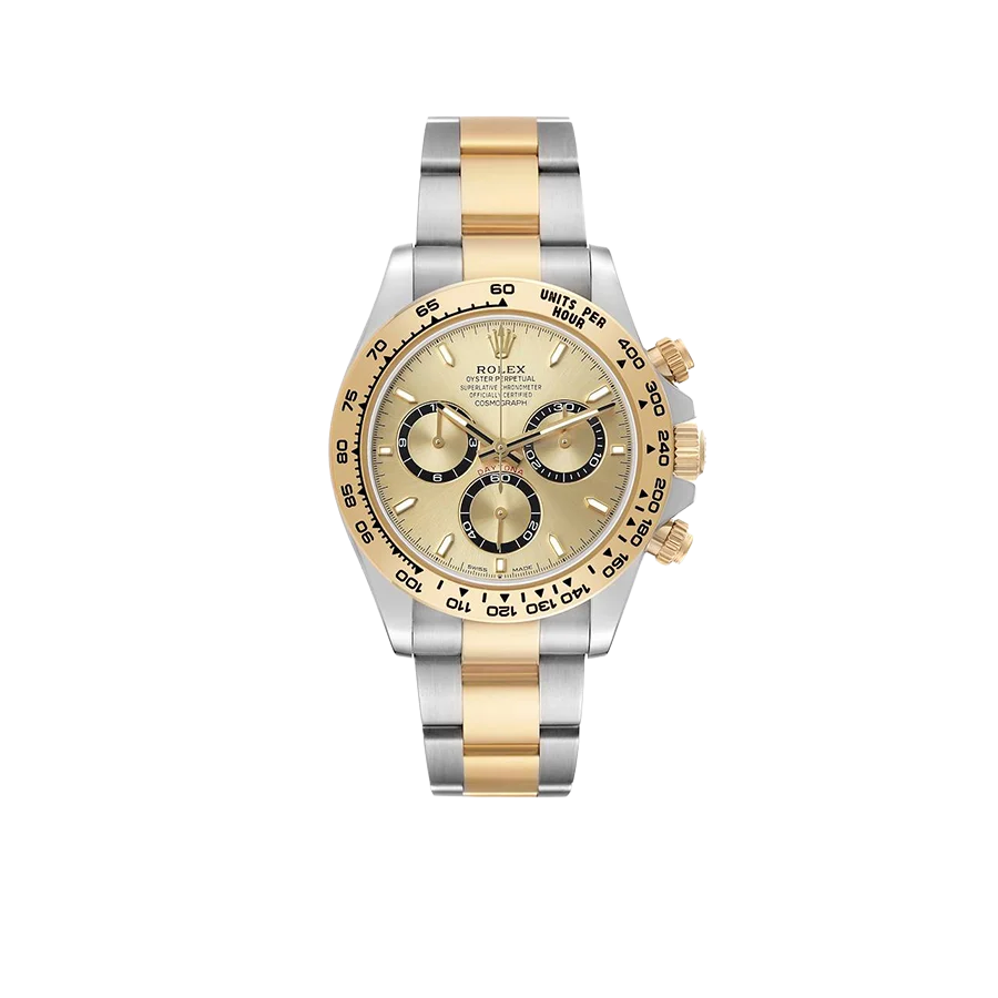 Daytona Steel Yellow Gold Champagne Dial Mens Watch 126503