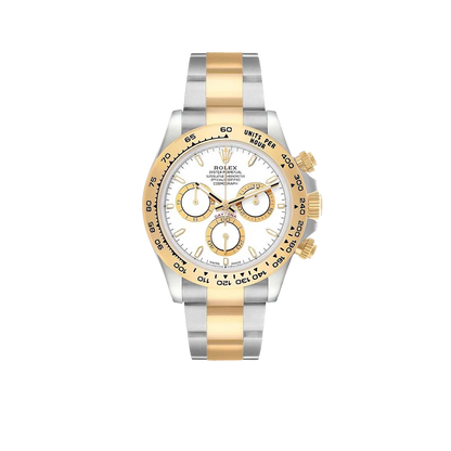 Daytona 40mm Steel Yellow Gold White Dial Mens Watch 126503