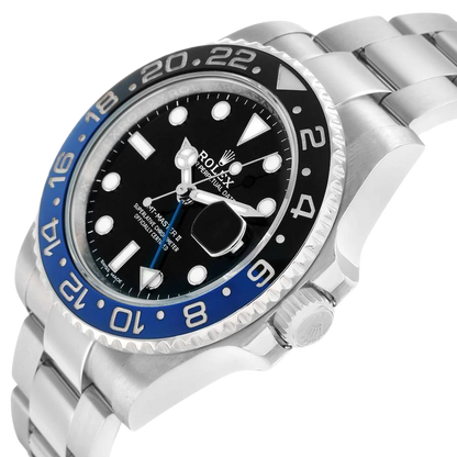GMT Master II 40mm Steel Black Blue Batman Bezel Mens Watch 116710