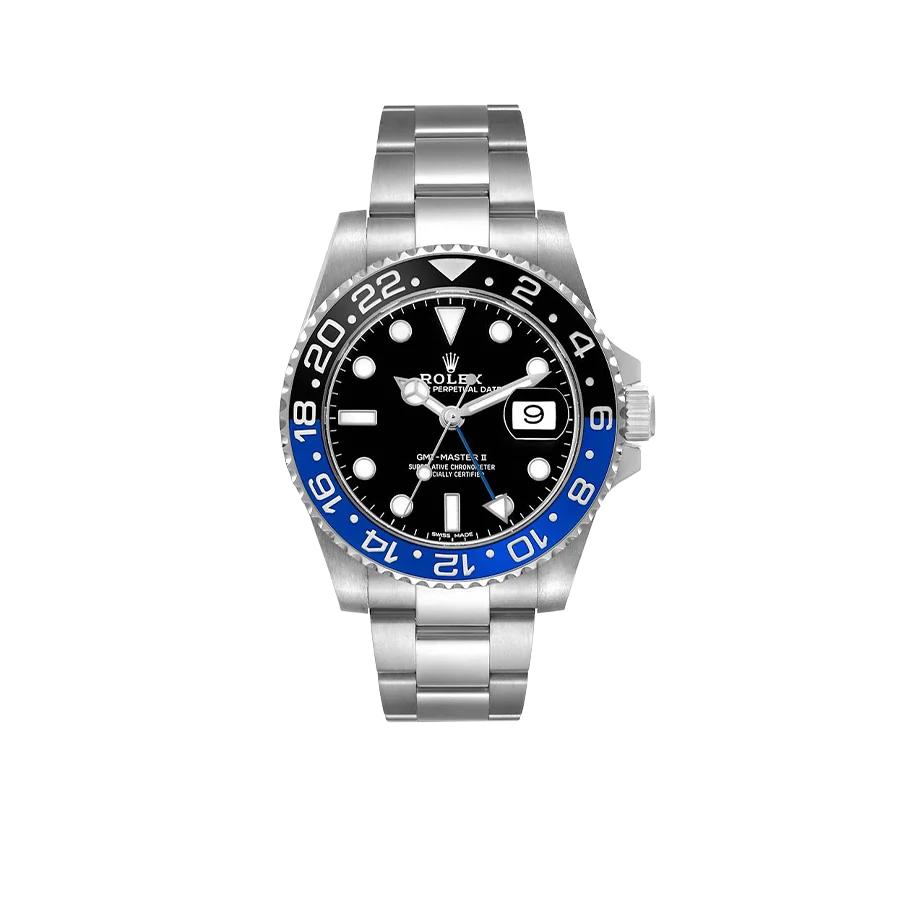 GMT Master II 40mm Steel Black Blue Batman Bezel Mens Watch 116710