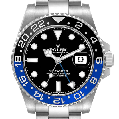 GMT Master II 40mm Steel Black Blue Batman Bezel Mens Watch 116710