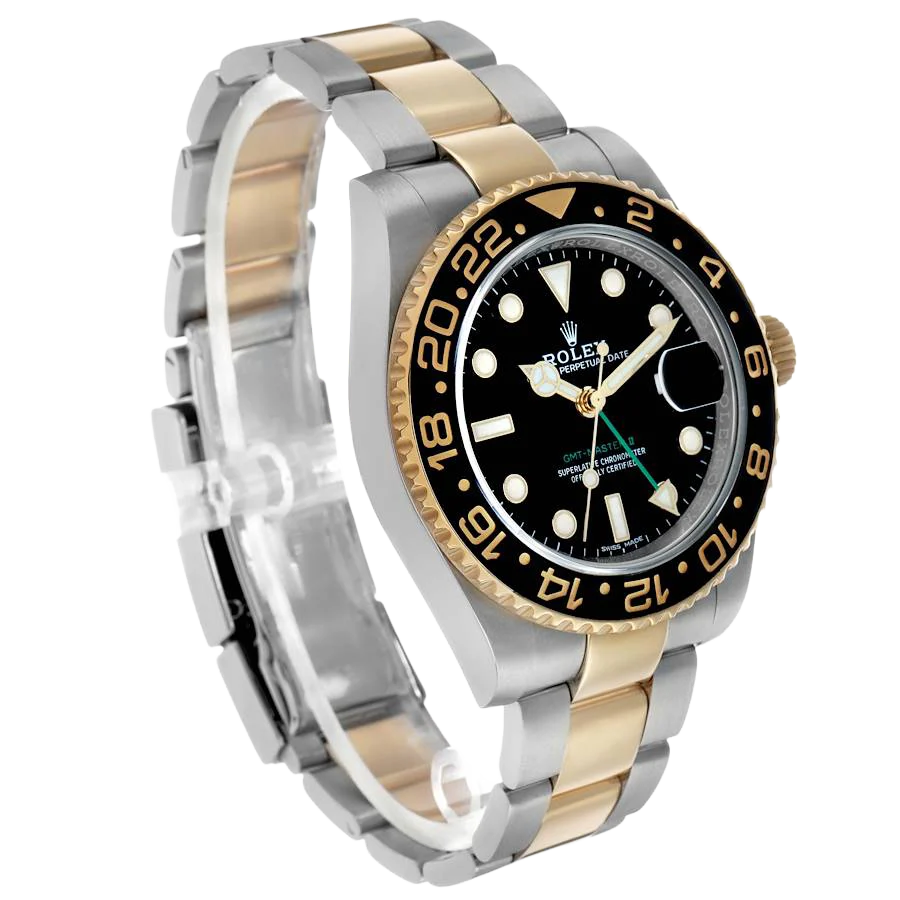 GMT Master II 40mm Steel Yellow Gold Mens Watch 116713