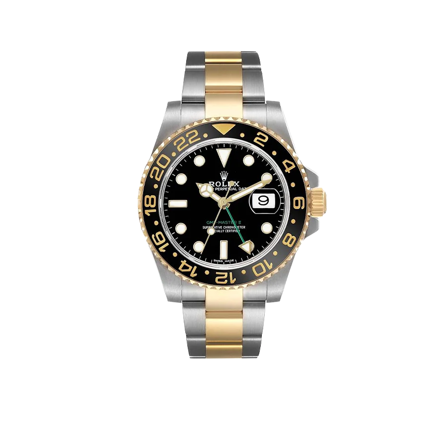 GMT Master II 40mm Steel Yellow Gold Mens Watch 116713