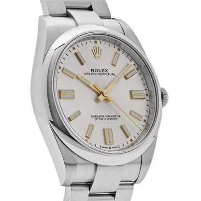 Oyster Perpetual 41mm Stainless Steel Silver Dial Men Watch 134300-0001 New 2025