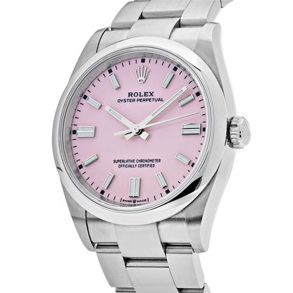 Oyster Perpetual 41mm Stainless Steel Candy Pink Dial Men Watch 134300-0013 New 2025