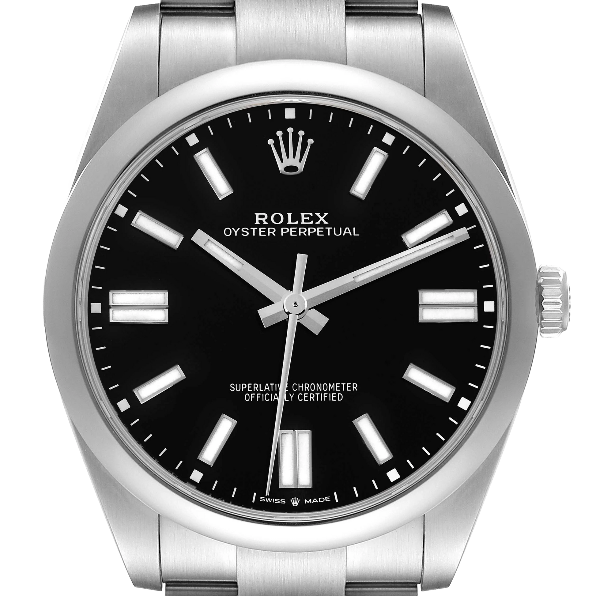 Oyster Perpetual 41mm Black Dial Steel Mens Watch 124300