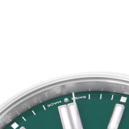 Oyster Perpetual 41mm Green Dial Steel Mens Watch 124300