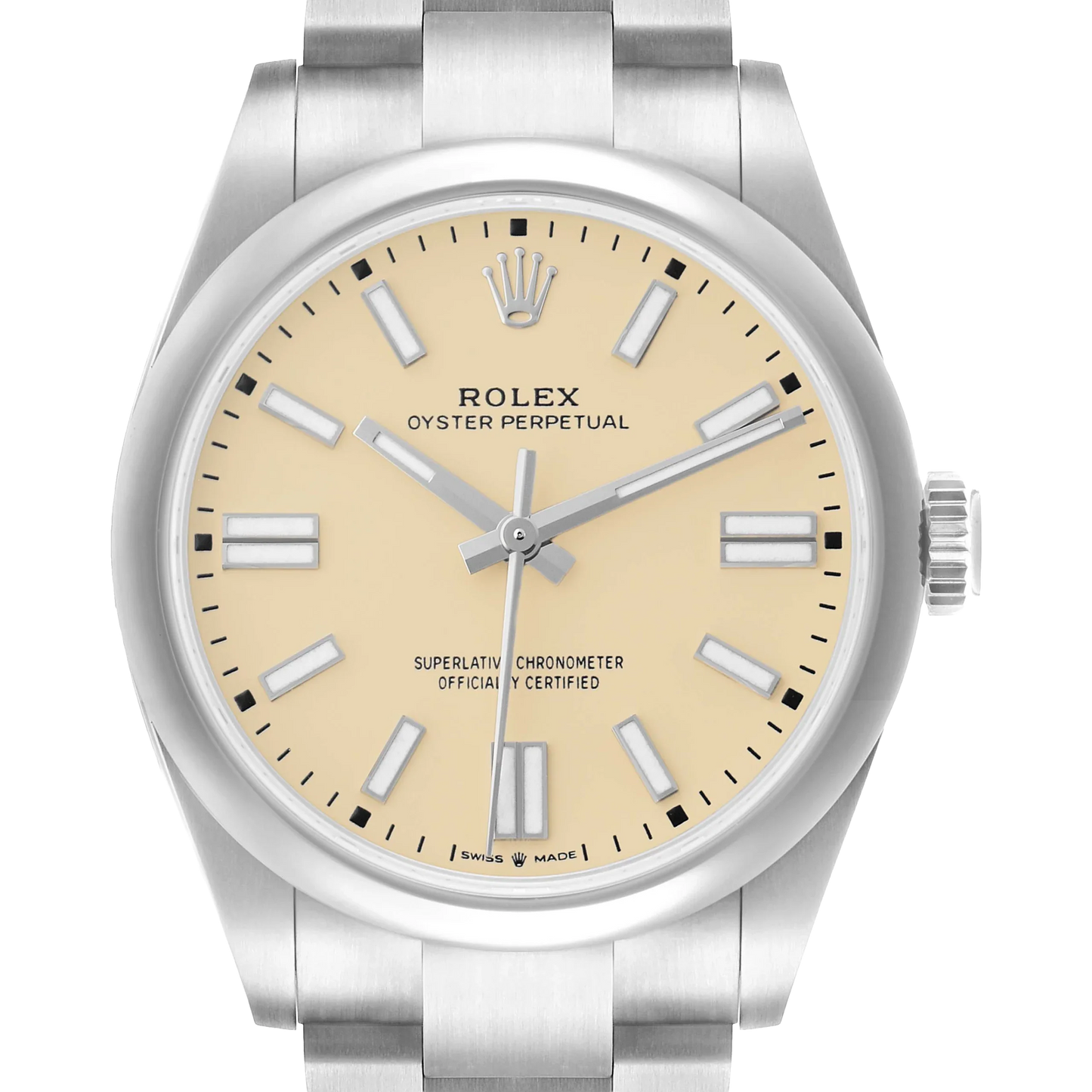 Oyster Perpetual 41mm Steel Beige Dial Mens Watch 134300