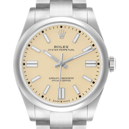 Oyster Perpetual 41mm Steel Beige Dial Mens Watch 134300