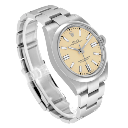 Oyster Perpetual 41mm Steel Beige Dial Mens Watch 134300