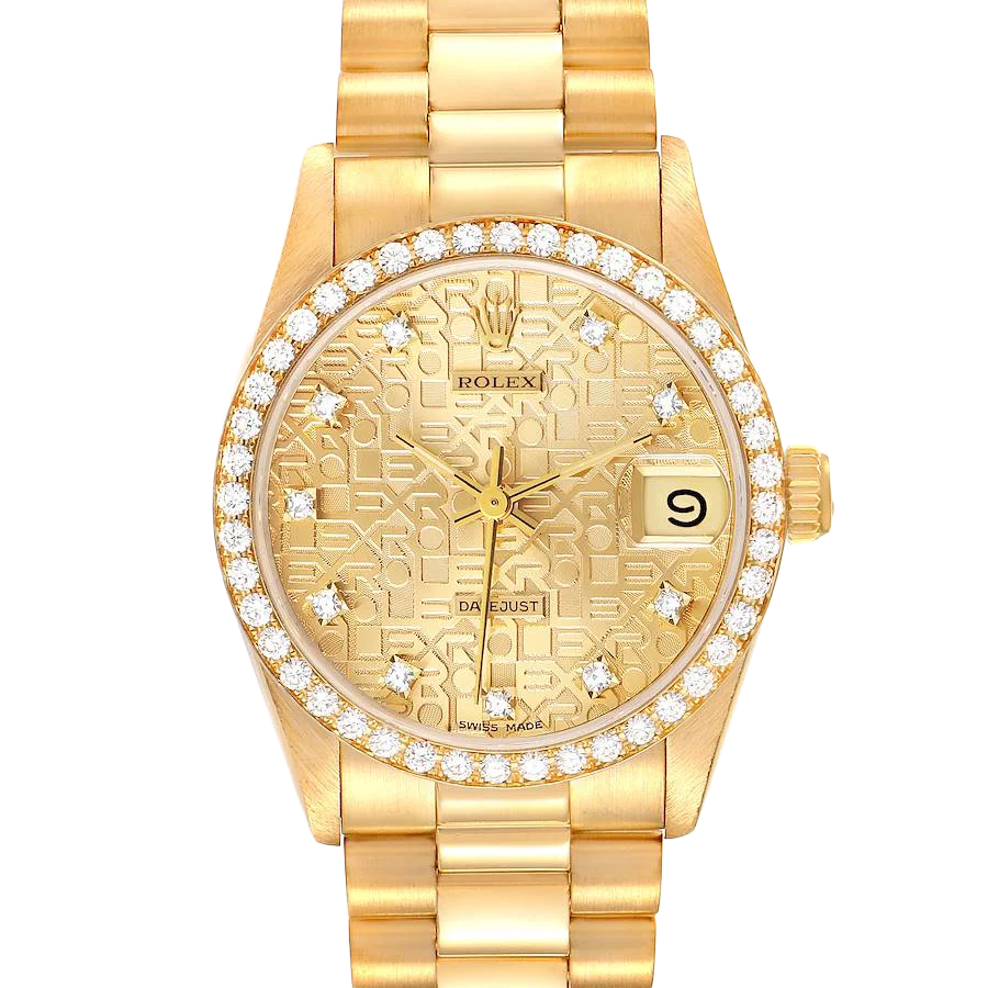Lady-Datejust 31mm Midsize Yellow Gold Diamond Watch 68288