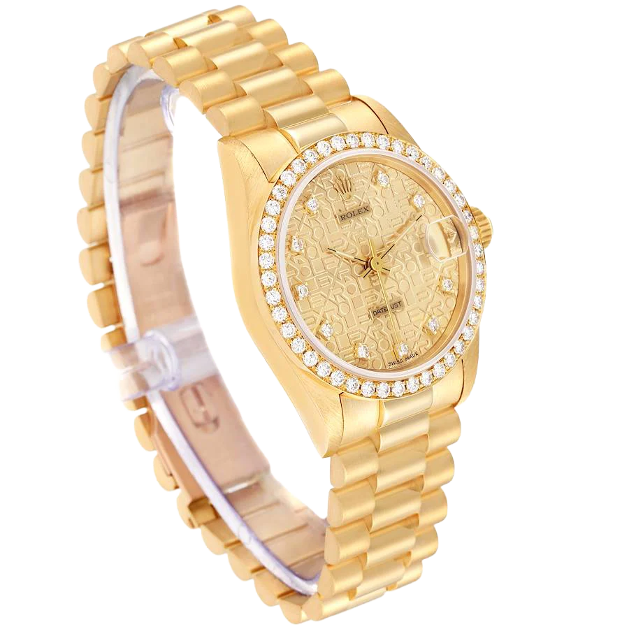 Lady-Datejust 31mm Midsize Yellow Gold Diamond Watch 68288