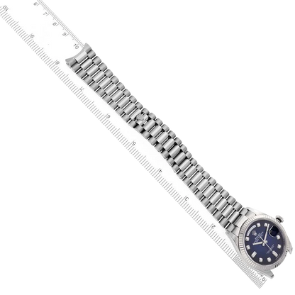 President Day-Date 36mm White Gold Ombre Diamond Dial Mens Watch 128239