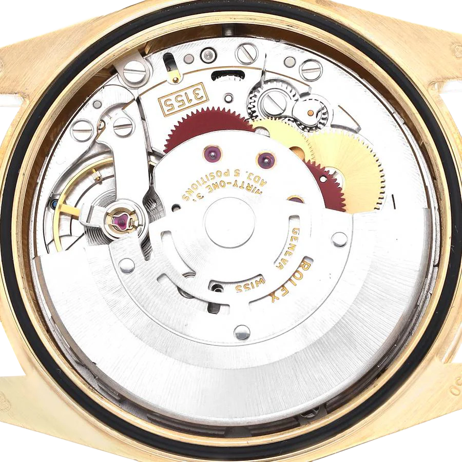 President Day-Date 36mm Yellow Gold Diamond Bezel Mens Watch 118348